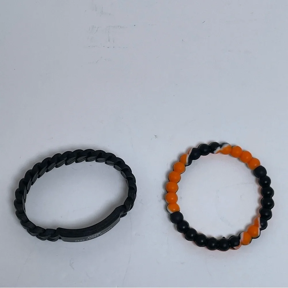 OSU Here Comes Bullet Bracelet and Black and Orange Bracelet